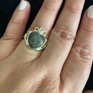 Jasper Silver Irish Traditional Celtic Ring